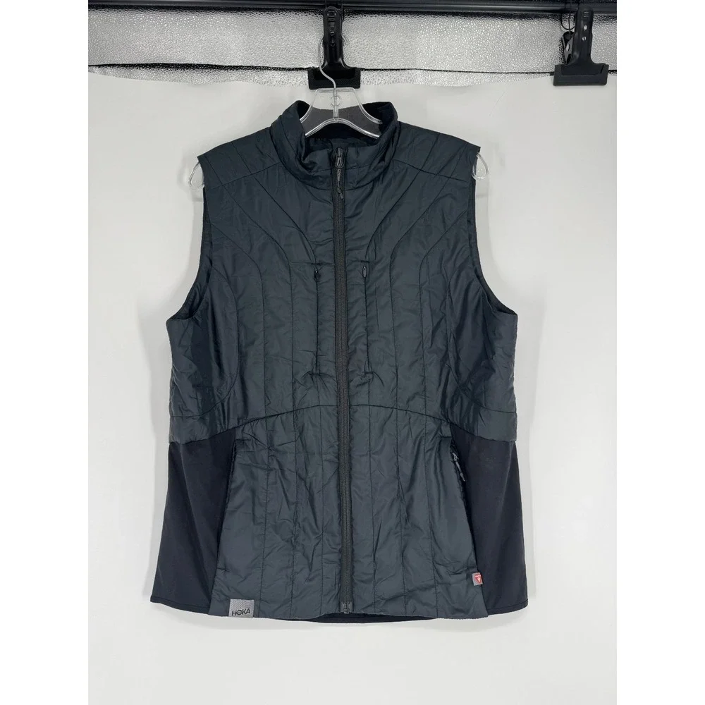 Hoka One One Running Coldsnap Quilted Puffer Vest Men Medium Insulated Full Zip